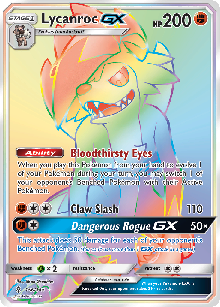 Lycanroc-GX 156/180 Rare Rainbow