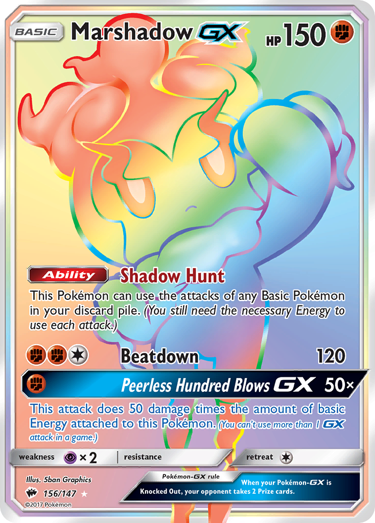 Marshadow-GX 156/177 Rare Rainbow