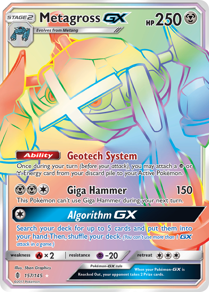 Metagross-GX 157/180 Rare Rainbow
