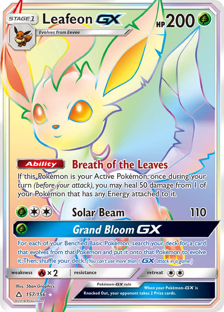 Leafeon-GX 157/178 Rare Rainbow
