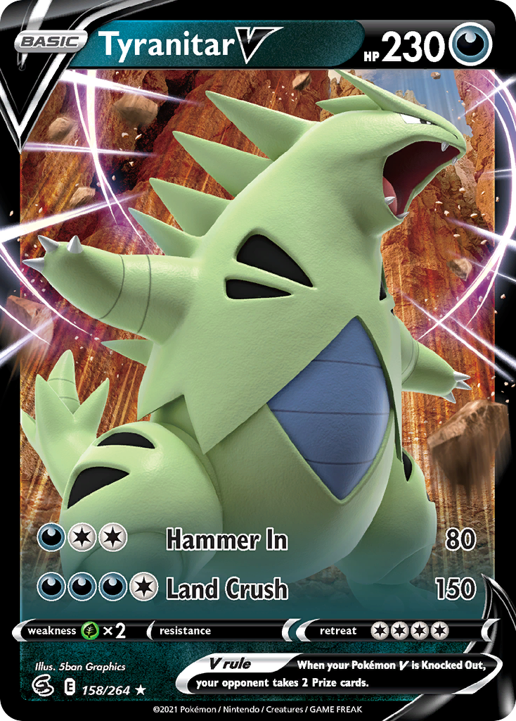 Tyranitar V 158/284 Rare Holo V