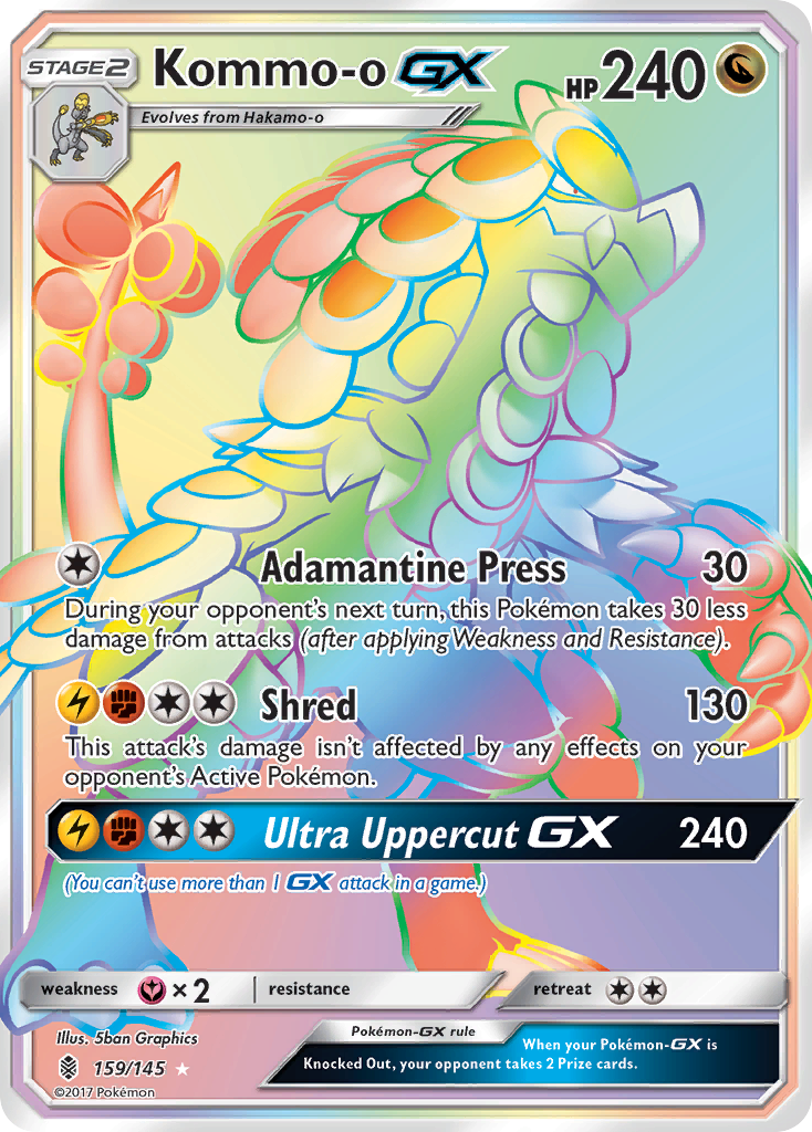 Kommo-o-GX 159/180 Rare Rainbow
