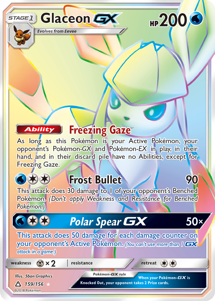 Glaceon-GX 159/178 Rare Rainbow