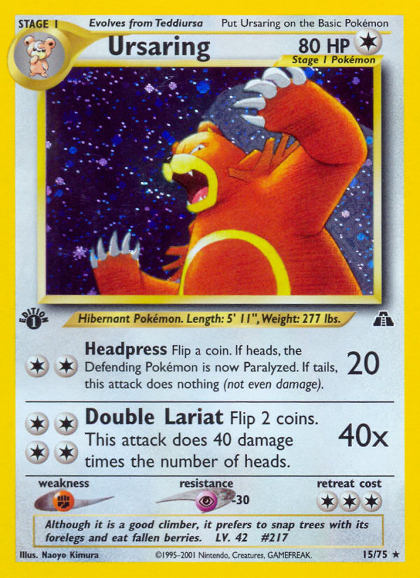 Ursaring 015/75 Rare Holo