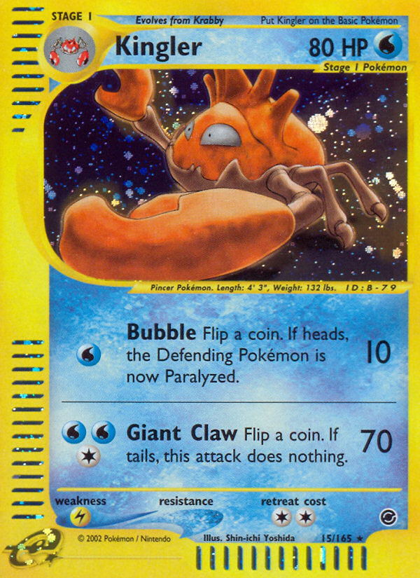 Kingler 015/165 Rare Holo
