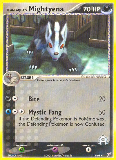 Team Aqua's Mightyena 015/97 Rare
