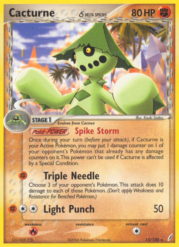 Cacturne δ 015/100 Rare