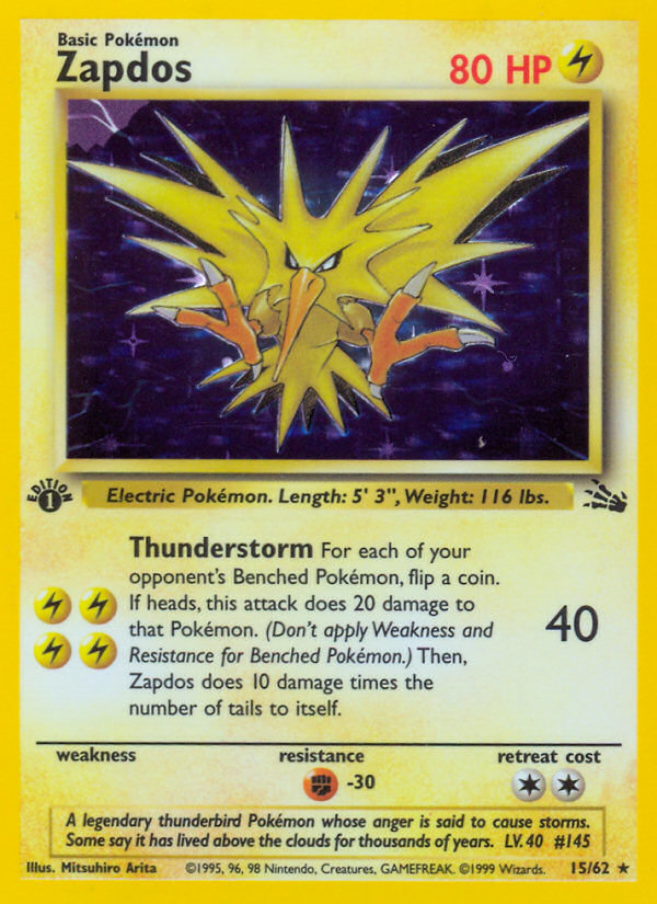 Zapdos 015/62 Rare Holo