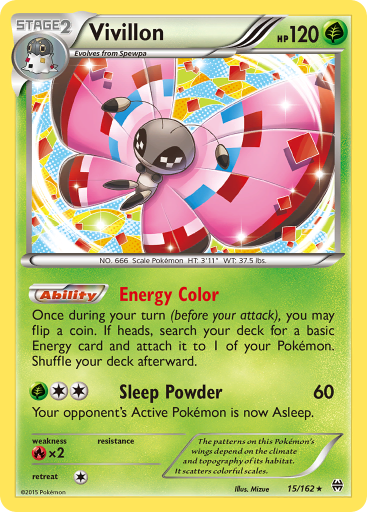 Vivillon 015/165 Rare Holo