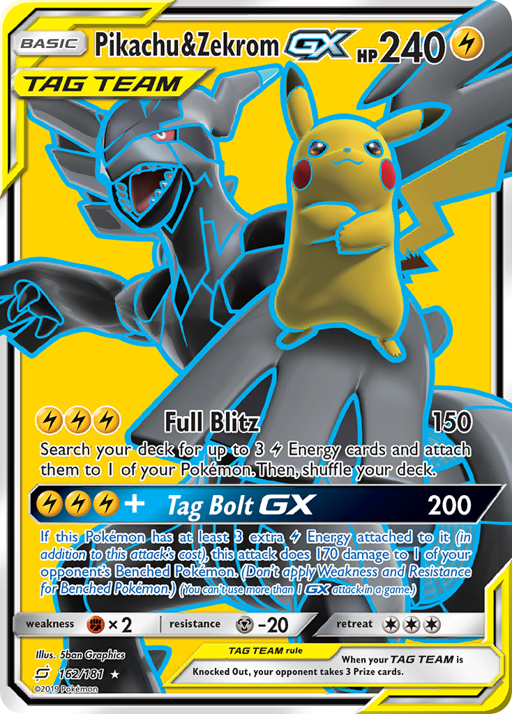 Pikachu & Zekrom-GX 162/198 Rare Ultra