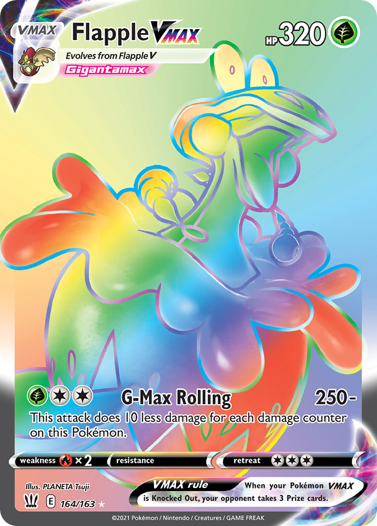 Flapple VMAX 164/183 Rare Rainbow