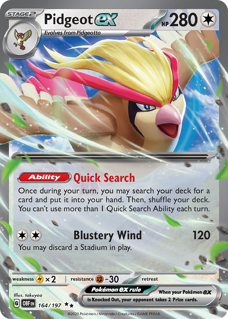 Pidgeot ex 164/230 Double Rare