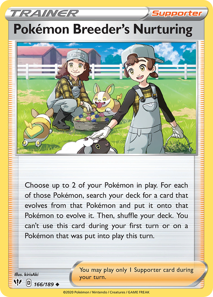 Pokémon Breeder's Nurturing 166/201 Uncommon