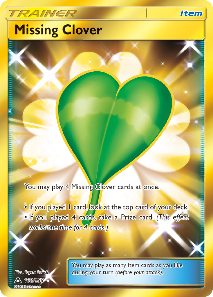 Missing Clover 168/178 Rare Secret