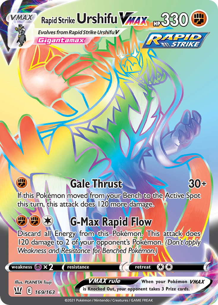 Rapid Strike Urshifu VMAX 169/183 Rare Rainbow