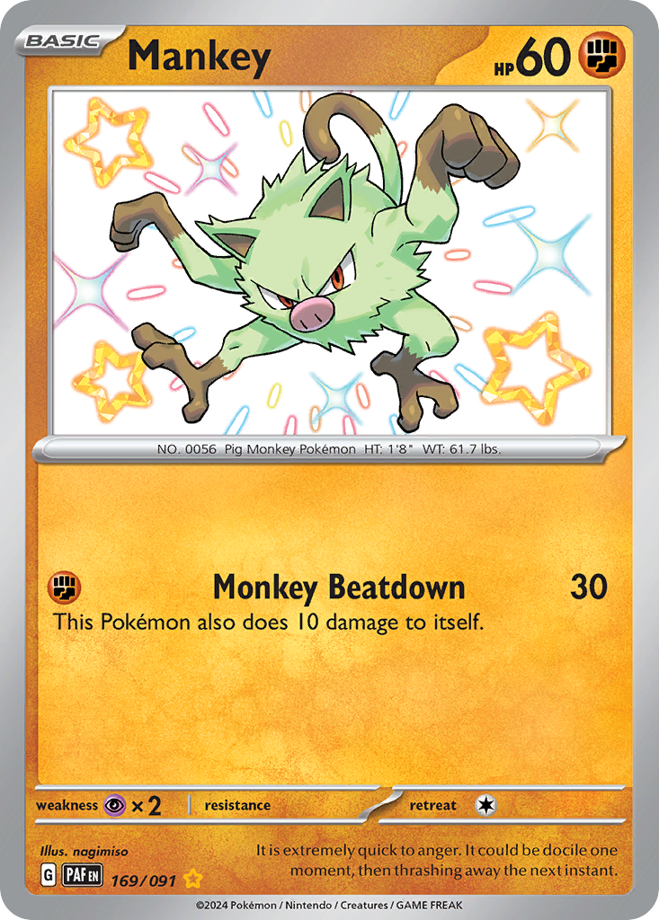 Mankey 169/245 Shiny Rare