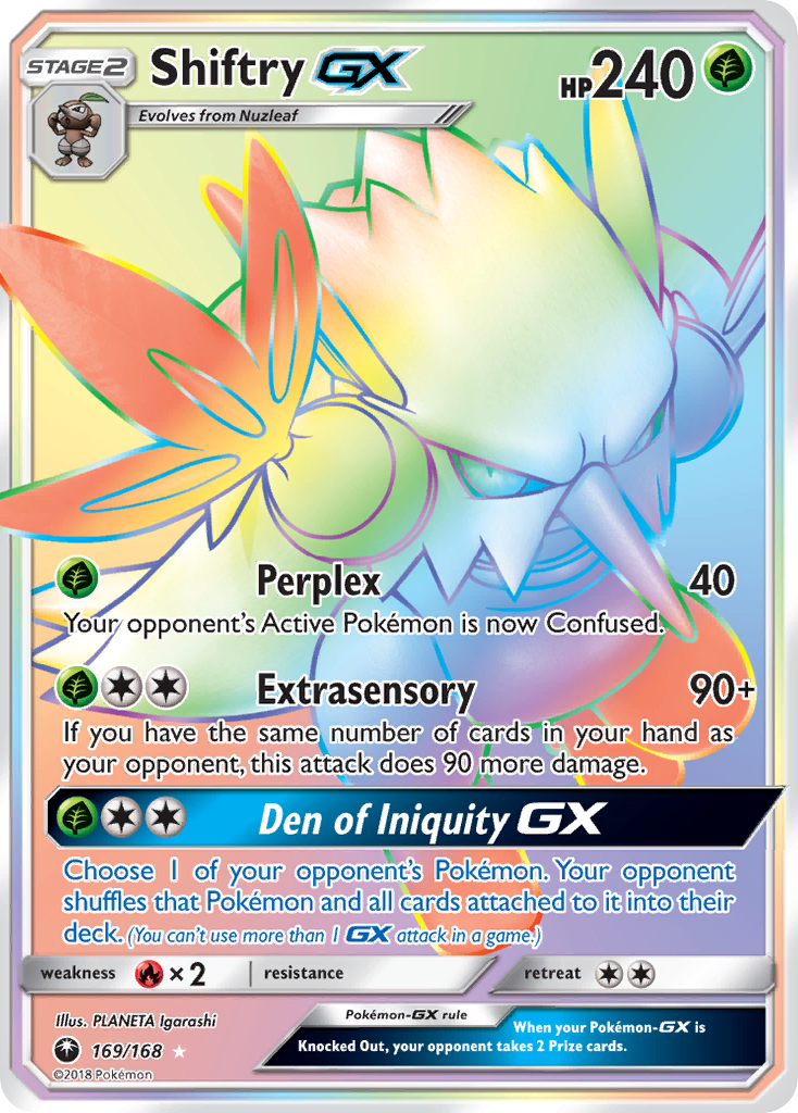 Shiftry-GX 169/187 Rare Rainbow