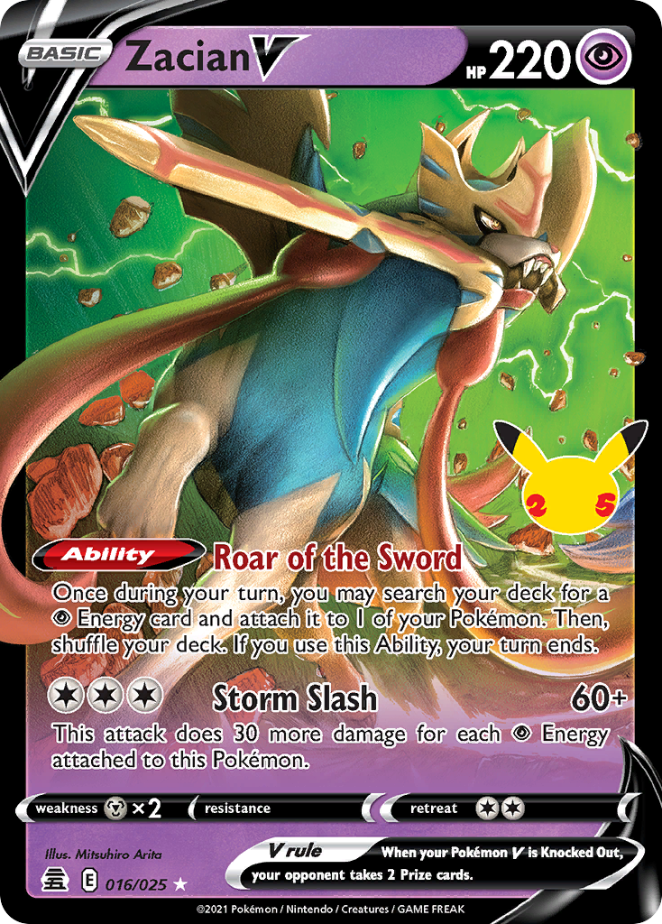 Zacian V 016/25 Rare Holo V