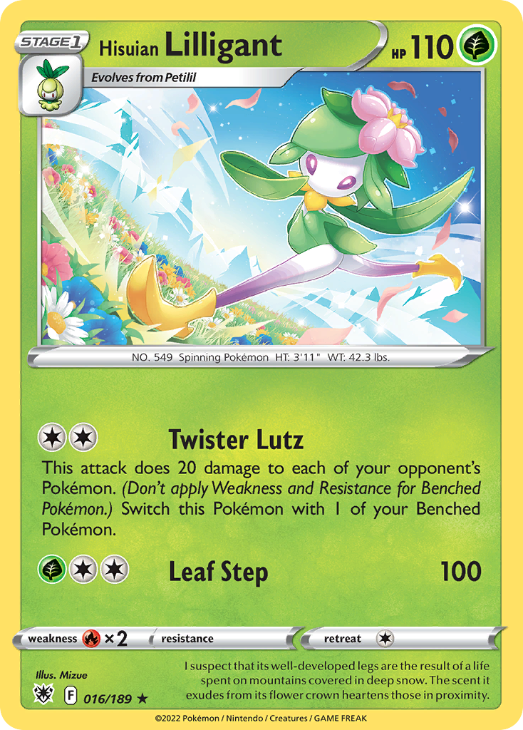 Hisuian Lilligant 016/216 Rare Holo