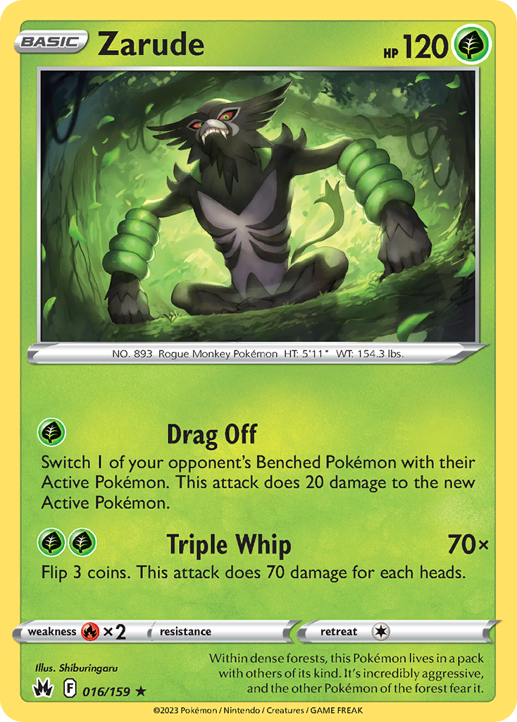 Zarude 016/160 Rare Holo