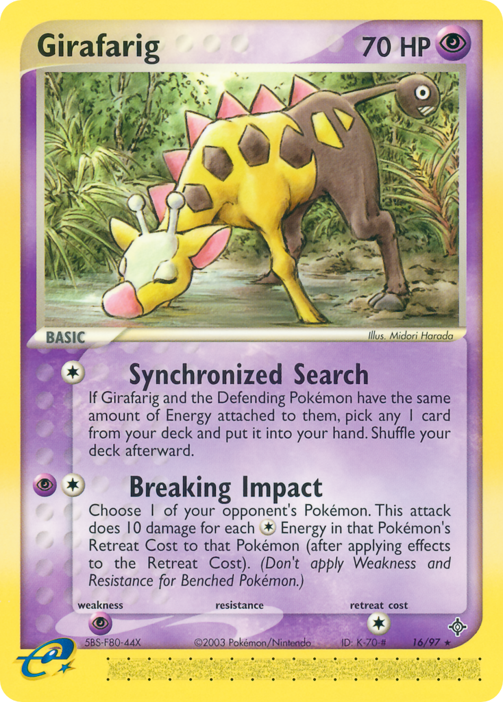 Girafarig 016/100 Rare