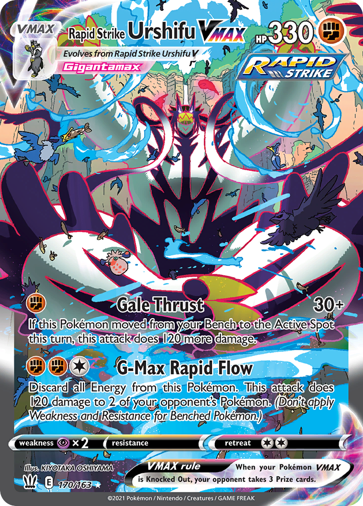Rapid Strike Urshifu VMAX 170/183 Rare Rainbow