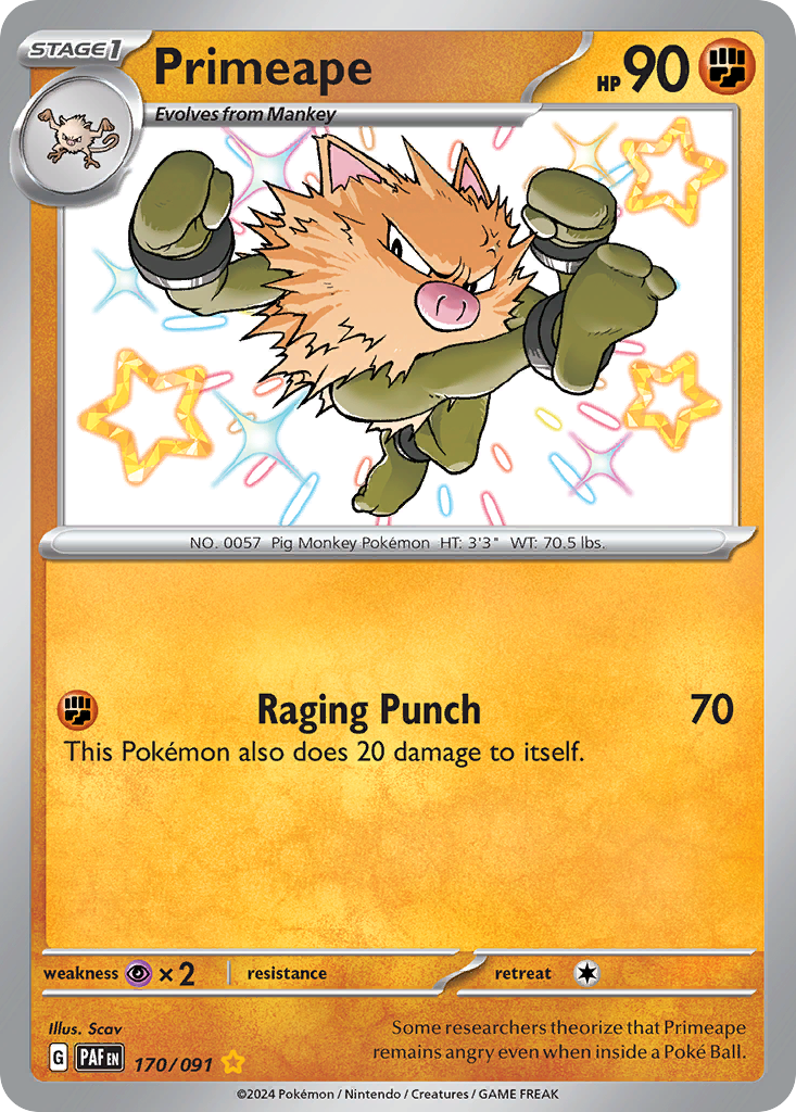 Primeape 170/245 Shiny Rare
