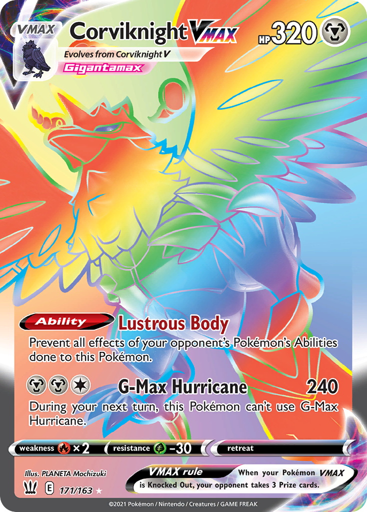 Corviknight VMAX 171/183 Rare Rainbow