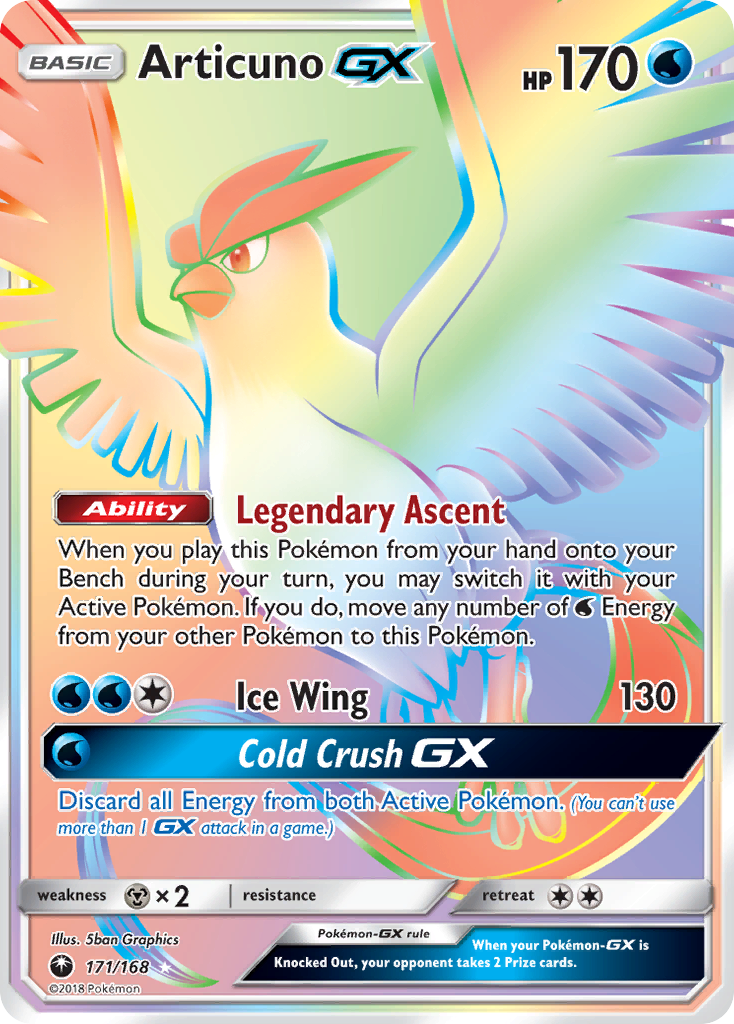 Articuno-GX 171/187 Rare Rainbow