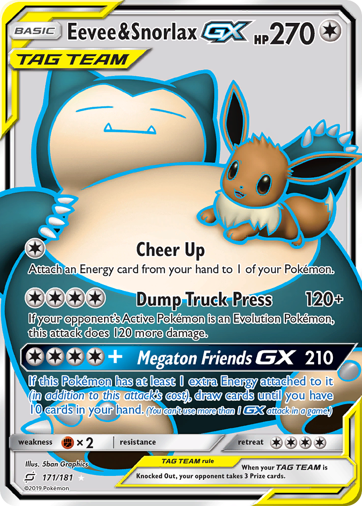 Eevee & Snorlax-GX 171/198 Rare Ultra