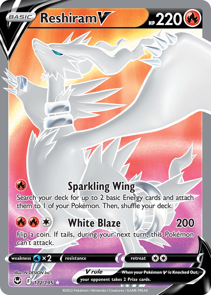 Reshiram V 172/215 Rare Ultra
