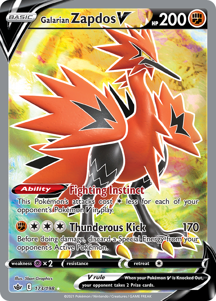 Galarian Zapdos V 173/233 Rare Ultra