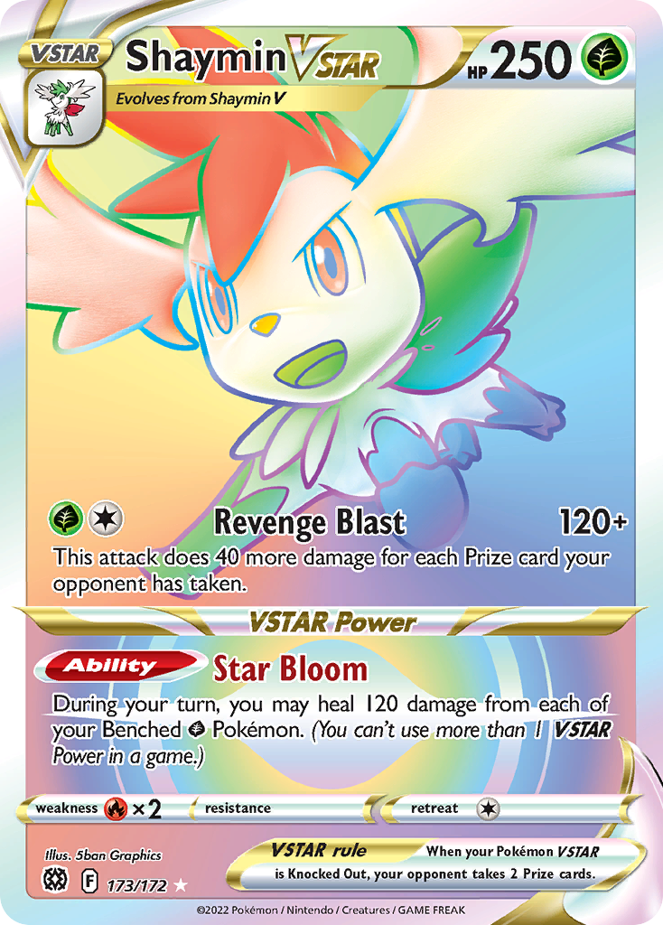 Shaymin VSTAR 173/186 Rare Rainbow