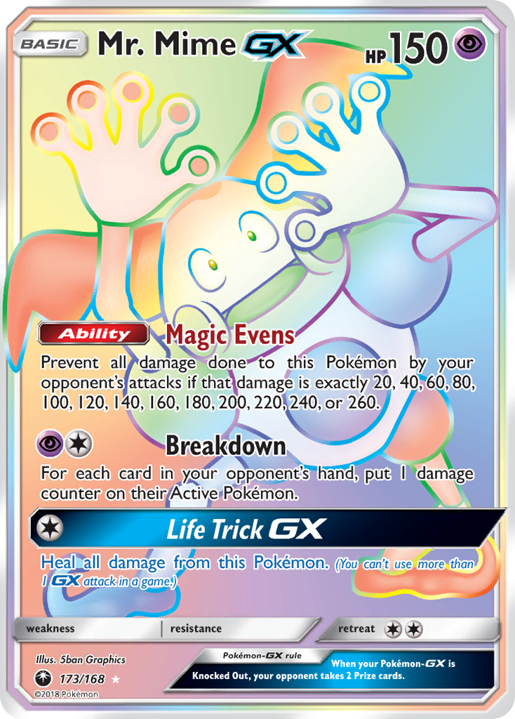 Mr. Mime-GX 173/187 Rare Rainbow