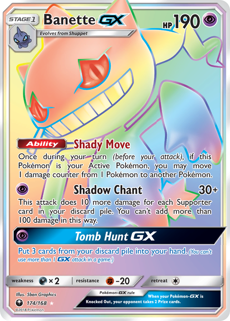 Banette-GX 174/187 Rare Rainbow