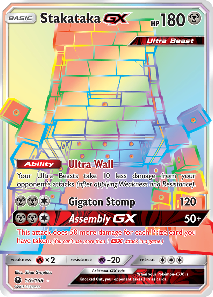 Stakataka-GX 176/187 Rare Rainbow