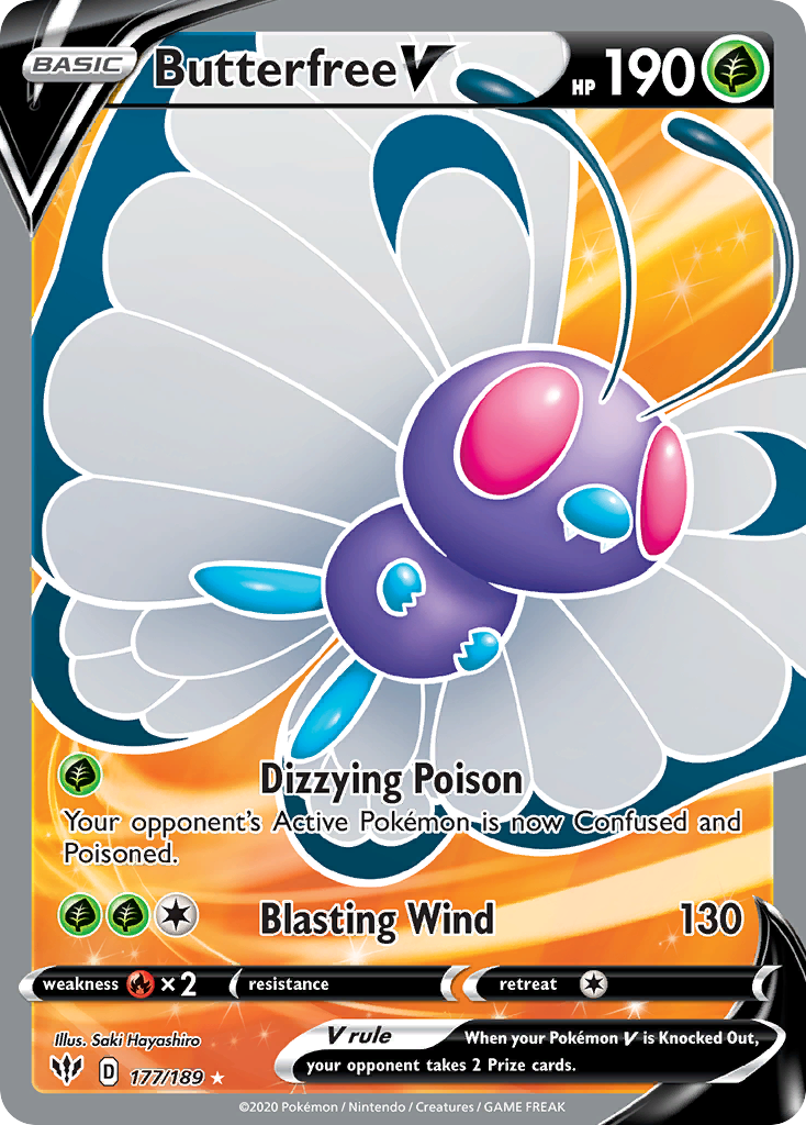 Butterfree V 177/201 Rare Ultra