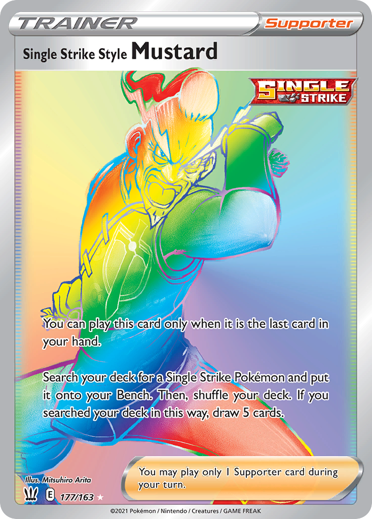 Single Strike Style Mustard 177/183 Rare Rainbow