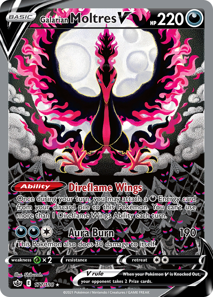 Galarian Moltres V 177/233 Rare Ultra