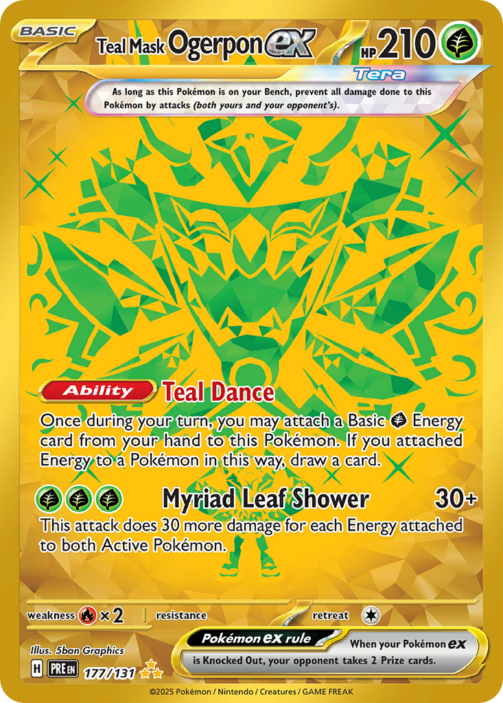 Teal Mask Ogerpon ex 177/180 Hyper Rare