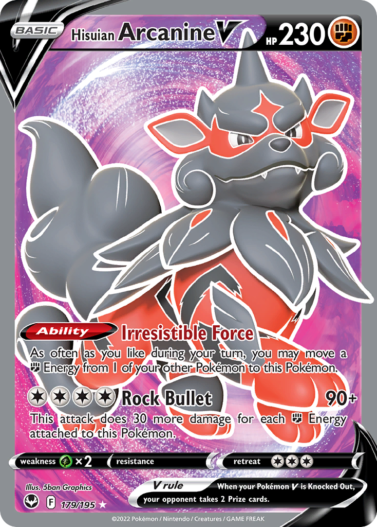 Hisuian Arcanine V 179/215 Rare Ultra