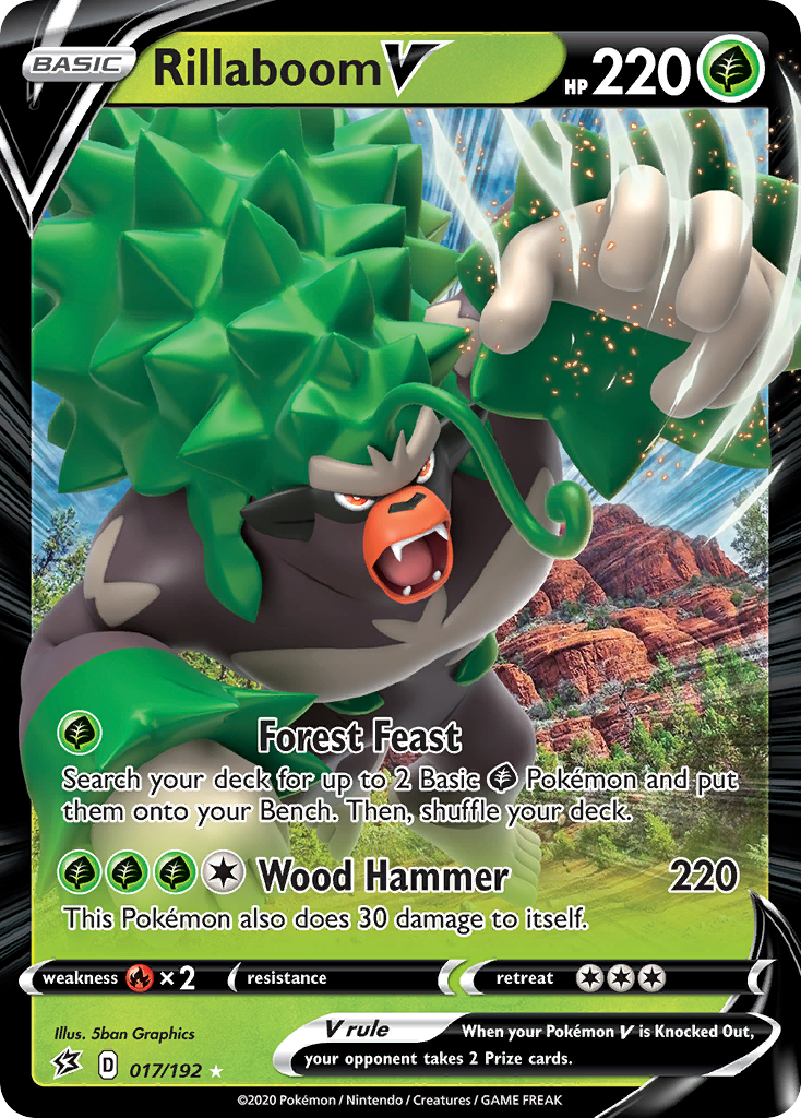 Rillaboom V 017/209 Rare Holo V