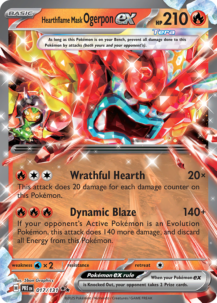 Hearthflame Mask Ogerpon ex 017/180 Double Rare