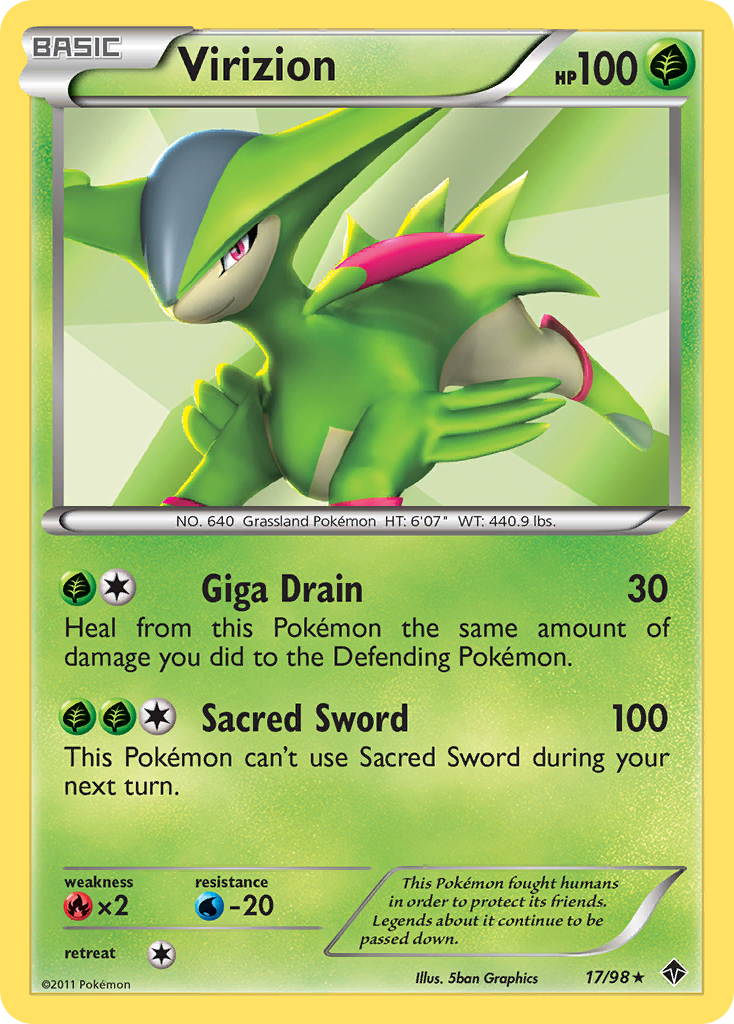 Virizion 017/98 Rare Holo