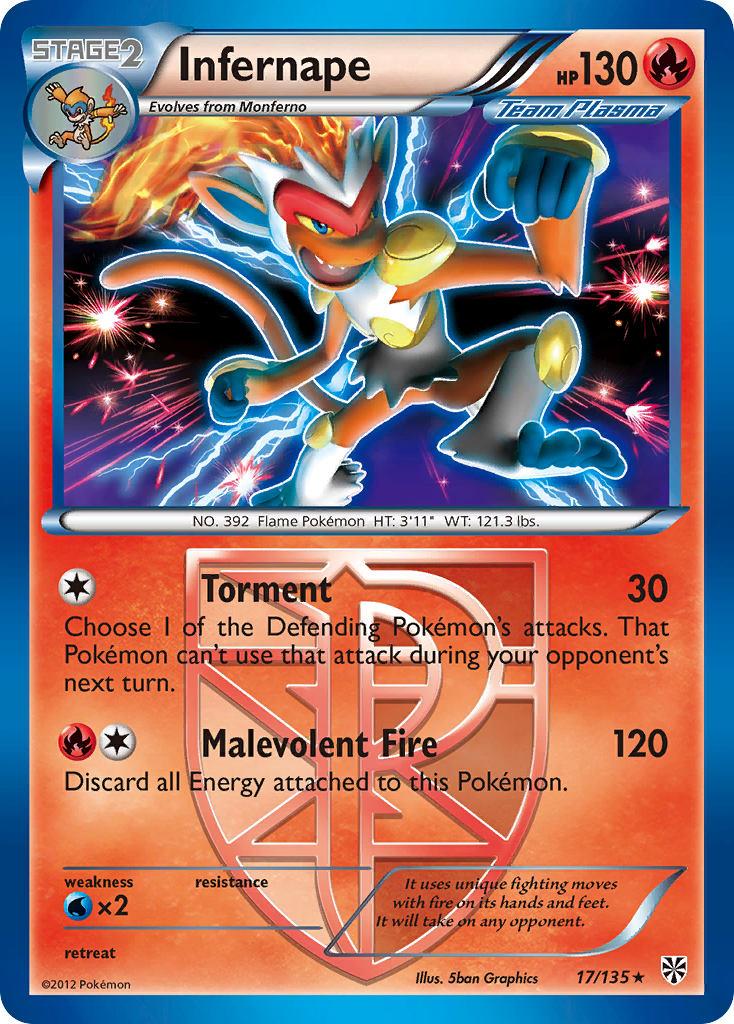 Infernape 017/138 Rare Holo