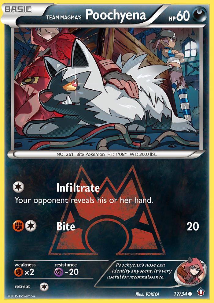 Team Magma's Poochyena 017/34 Common