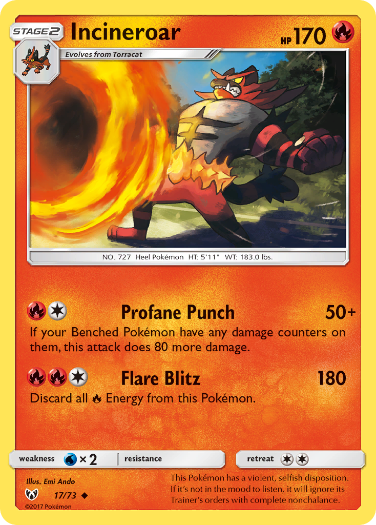Incineroar 017/81 Uncommon