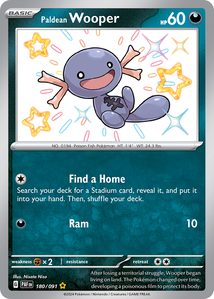 Paldean Wooper 180/245 Shiny Rare