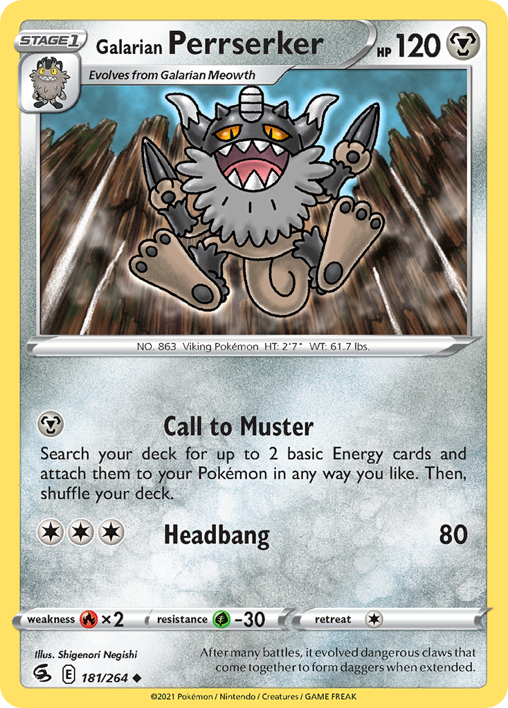 Galarian Perrserker 181/284 Uncommon