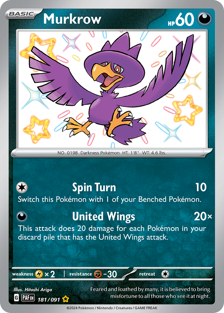 Murkrow 181/245 Shiny Rare